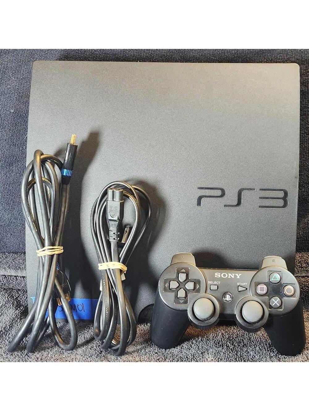 PlayStation 3 Slim PS3 - 4.92 FW capable - 500GB + controller + cables